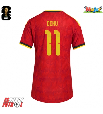 Bélgica Jeremy Doku #11 Primera Equipación Mujer Mundial 2026 Manga Corta